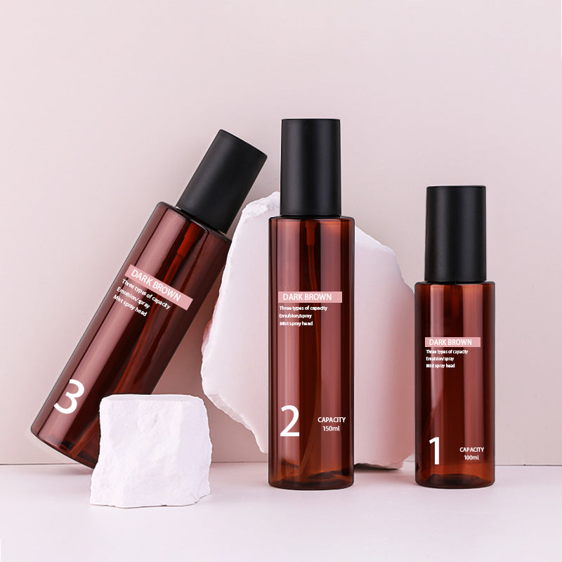 100ml PET empty bottle brown matte spray bottle high-end lotion bottle 120ml cosmetic bottle