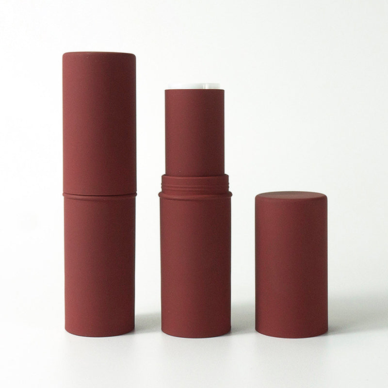 Matte red empty lipstick tubes container