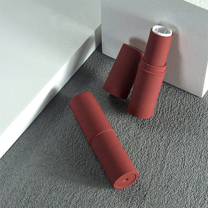 Matte red empty lipstick tubes container