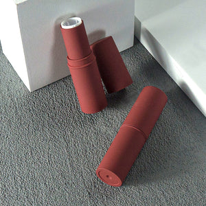 Matte red empty lipstick tubes container